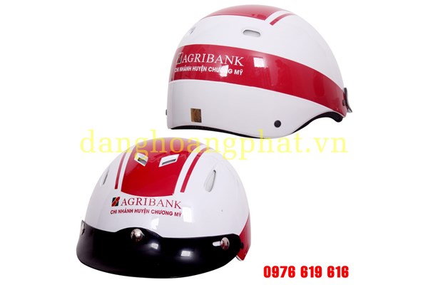 Mũ bảo hiểm logo Agribank - Mũ Bảo Hiểm Đặng Hoàng Phát - Công Ty TNHH Sản Xuất Thương Mại Đặng Hoàng Phát
